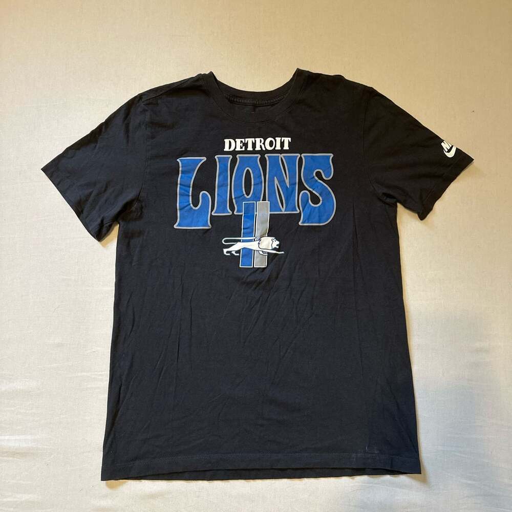 Nike Detroit Lions Black T-Shirt Size M